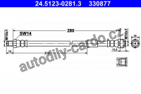 Brzdová hadice ATE 24.5123-0281 (AT 330887)