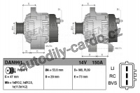 Alternátor DENSO (DE DAN991)