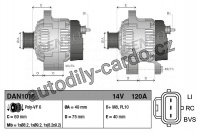 Alternátor DENSO (DE DAN1016)