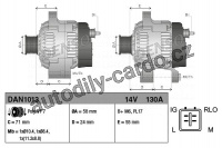 Alternátor DENSO (DE DAN1013)