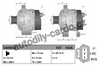 Alternátor DENSO (DE DAN932)