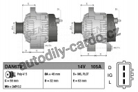 Alternátor DENSO (DE DAN674)