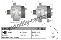 Alternátor DENSO (DE DAN631)