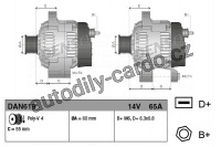 Alternátor DENSO (DE DAN619)