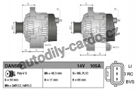 Alternátor DENSO (DE DAN588)