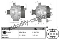 Alternátor DENSO (DE DAN584)