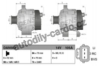 Alternátor DENSO (DE DAN582)