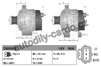 Alternátor DENSO (DE DAN562)