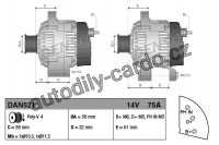 Alternátor DENSO (DE DAN521)