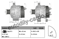 Alternátor DENSO (DE DAN510)