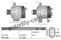 Alternátor DENSO (DE DAN1124)