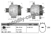 Alternátor DENSO (DE DAN1122)
