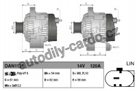 Alternátor DENSO (DE DAN1121)