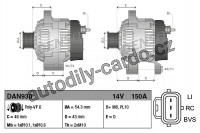 Alternátor DENSO (DE DAN930)