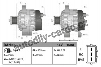 Alternátor DENSO (DE DAN989)