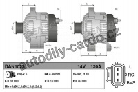 Alternátor DENSO (DE DAN1023)