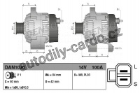 Alternátor DENSO (DE DAN1030)