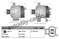 Alternátor DENSO (DE DAN1031)