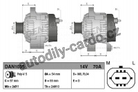Alternátor DENSO (DE DAN1055)
