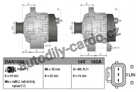Alternátor DENSO (DE DAN1059)
