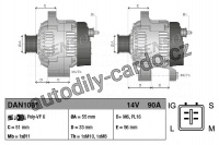 Alternátor DENSO (DE DAN1061)