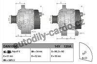 Alternátor DENSO (DE DAN1066)
