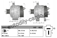 Alternátor DENSO (DE DAN1067)