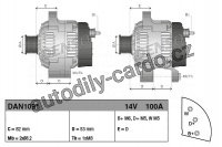 Alternátor DENSO (DE DAN1091)