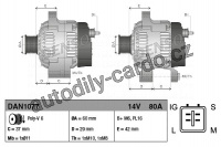 Alternátor DENSO (DE DAN1077)