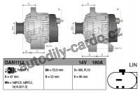 Alternátor DENSO (DE DAN1112)