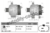 Alternátor DENSO (DE DAN1201)