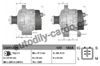 Alternátor DENSO (DE DAN1208)