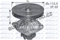 Vodní pumpa DOLZ S135 - FIAT, ZASTAVA