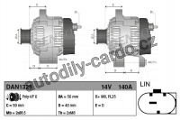 Alternátor DENSO (DE DAN1328)