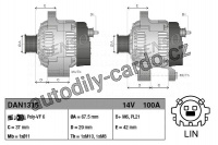 Alternátor DENSO (DE DAN1315)