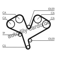 Rozvodový řemen CONTINENTAL CTAM CT884