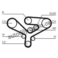 Rozvodový řemen CONTINENTAL CTAM CT1135