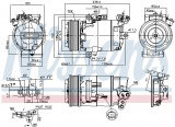 Kompresor klimatizace NISSENS 890015