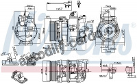 Kompresor klimatizace NISSENS 890082