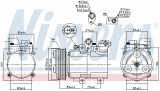 Kompresor klimatizace NISSENS 890136