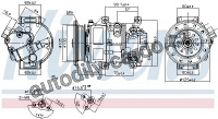 Kompresor klimatizace NISSENS 89309