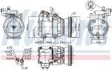 Kompresor klimatizace NISSENS 89253