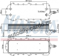 Chladič motorového oleje NISSENS 90947