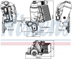 Chladič motorového oleje NISSENS 90953