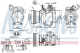 Kompresor klimatizace NISSENS 89262