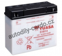 Motobaterie YUASA 51814 18Ah 100A 12V P+ /186x82x171/ 