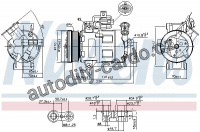 Kompresor klimatizace NISSENS 89216