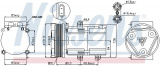 Kompresor klimatizace NISSENS 89068