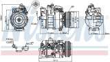 Kompresor klimatizace NISSENS 89075