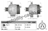 Alternátor DENSO (DE DAN969)